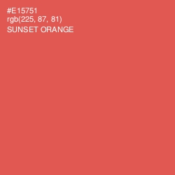 #E15751 - Sunset Orange Color Image